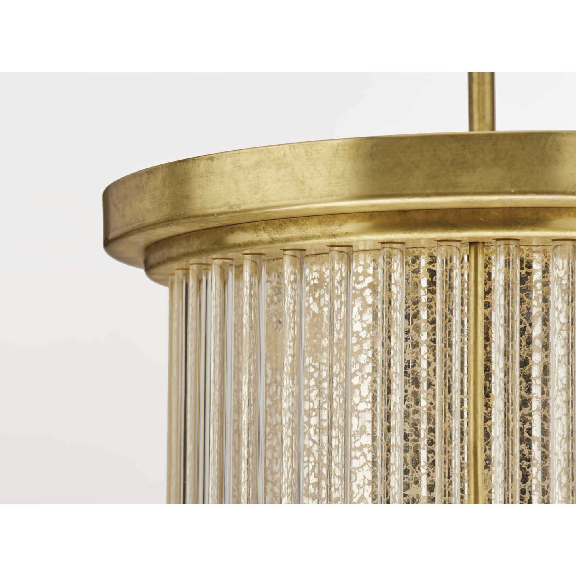 Point Dume™ Sequit Point 3 Light 14 inch Brushed Brass Semi-Flush Convertible Ceiling Light, Design Series